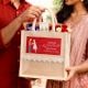 Valentine Jute Gift Bag with Transparent Window Handmade